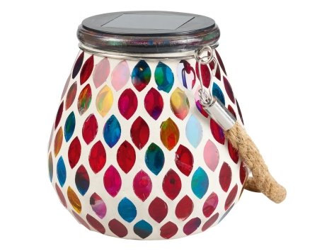 Vaso decorativo in vetro ad energia solare