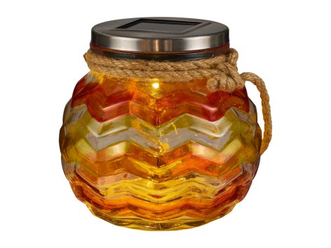 Vaso decorativo in vetro ad energia solare