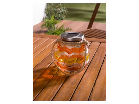 Vaso decorativo in vetro ad energia solare