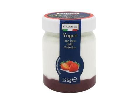Yogurt con confettura extra di fragole della Campania