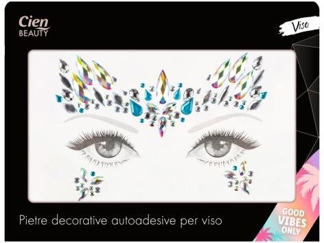 Ciocca colorata per capelli, strass per viso o smalto adesivo