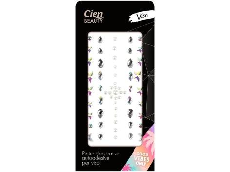 Ciocca colorata per capelli, strass per viso o smalto adesivo