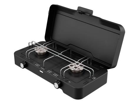 Fornello da campeggio a gas, 2 fuochi