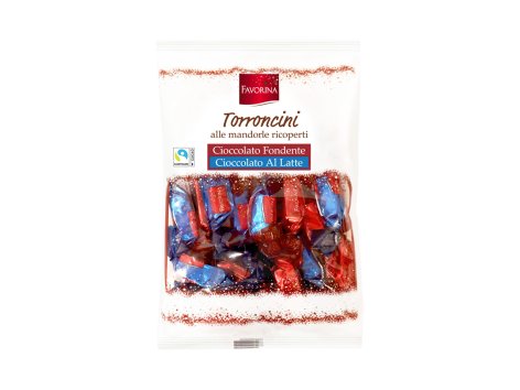 Torroncini morbidi alle mandorle ricoperti di cioccolato