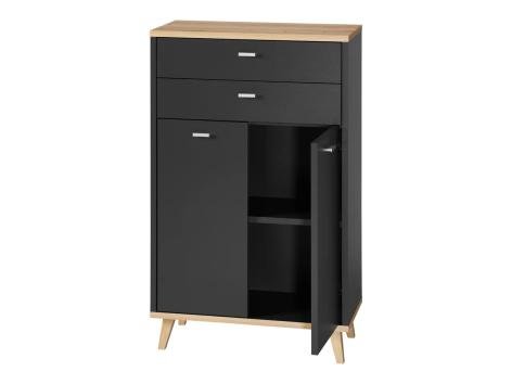 Mobiletto da bagno con 2 ante e 2 cassetti