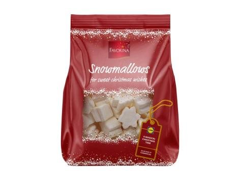 Marshmallows a forma di fiocco di neve