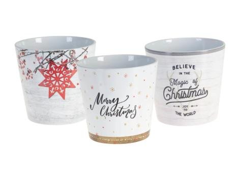 Vaso in ceramica di natale