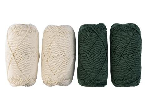 Filo in cotone per uncinetto e maglia, 4 pezzi