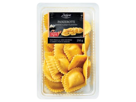 Panzerotti gamberi e polpa di granchio