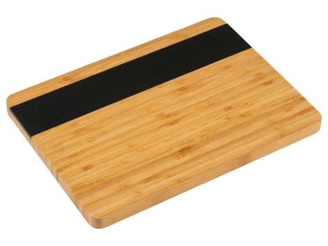 Tagliere o vassoio in bambù con inserti in ardesia