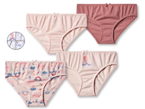 Slip da bambina, 4 pezzi