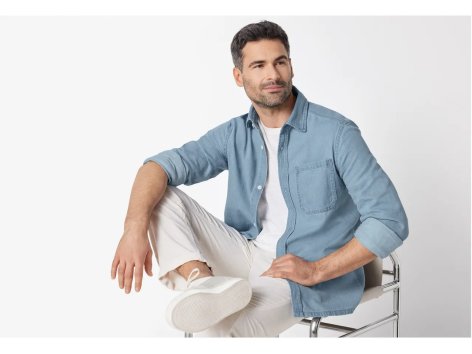 Camicia in jeans da uomo