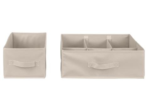 LIVARNO home Box portaoggetti, 1 o 2 pezzi o organizer per cassetti, 2 pezzi