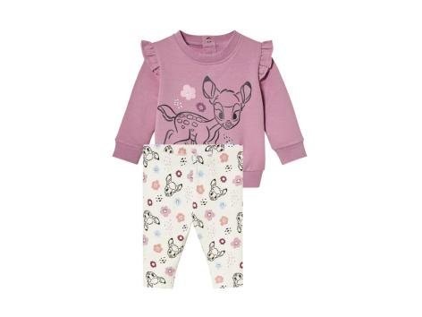 Tuta per neonata "Minnie Mouse, Bambi o Winnie the Pooh", 2 pezzi