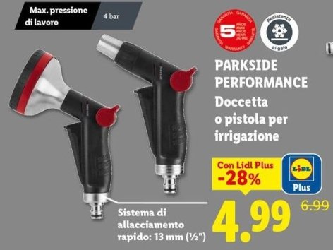 Parkside Performance - Doccetta O Pistola Per Irrigazione