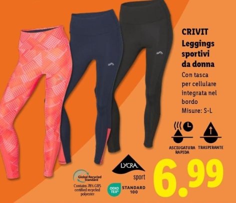 Crivit - Leggings Sportivi Da Donna