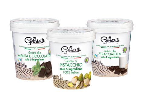 GELATELLI Gelato alla menta e cioccolato o stracciatella o gelato al pistacchio