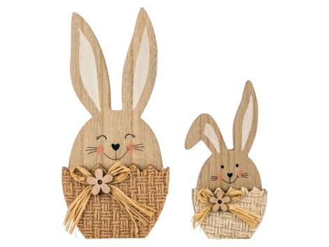 LIVARNO home Decorazione pasquale in legno, 2 pezzi