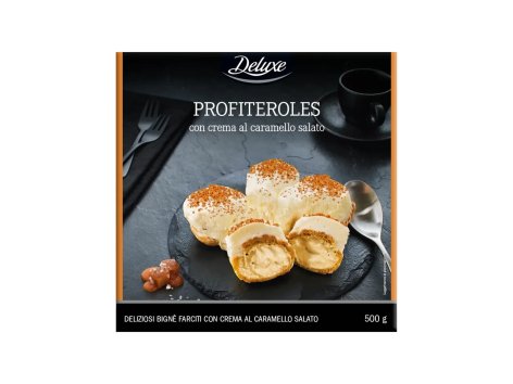 Profiteroles con crema al caramello salato