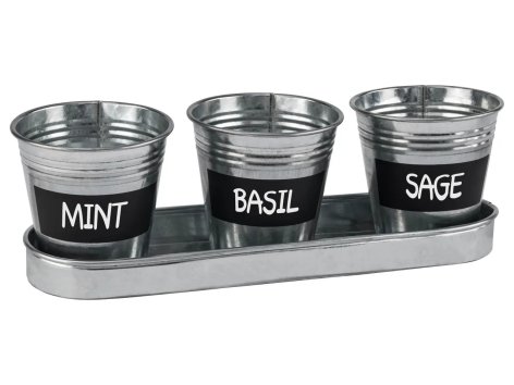 Set vasi per piante aromatiche, 4 pezzi