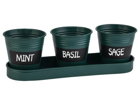 Set vasi per piante aromatiche, 4 pezzi