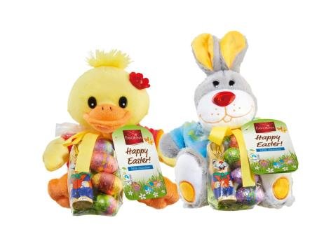 Peluche parlante con cioccolato