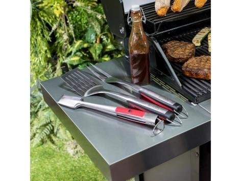 Set utensili per barbecue, 3 pezzi