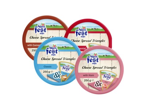 Triangoli di formaggio spalmabile