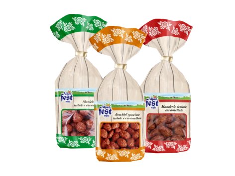 Frutta secca tostata e caramellata