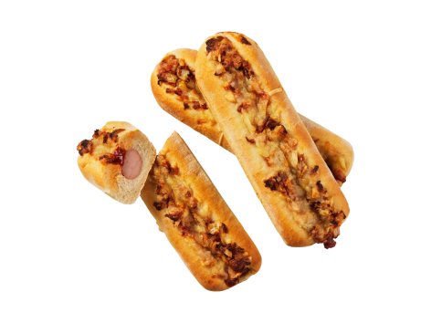 Hot dog di pollo e tacchino con salsa BBQ