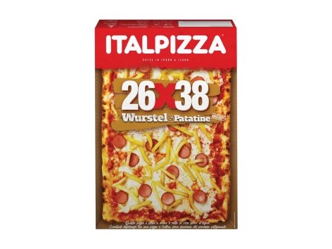 Pizza würstel e patatine