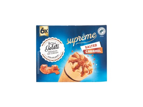 Cono gelato al caramello salato