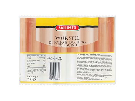 Würstel di pollo e tacchino con suino