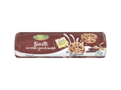 Biscotti con cereali e gocce di cioccolato