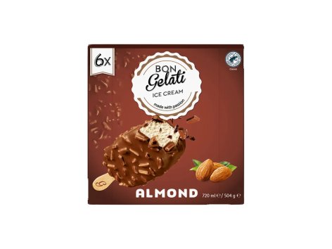 Stecco gelato vaniglia e mandorle