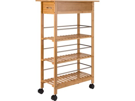 Carrello da cucina in bambù