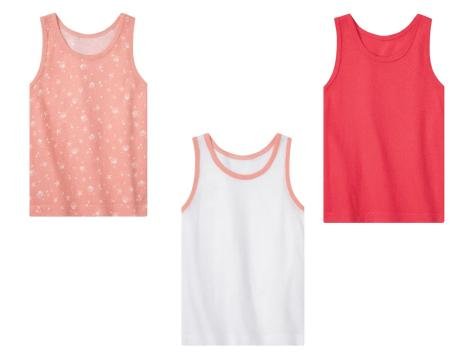 Canotta da bambine in cotone biologico, 3 pezzi