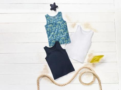 Canotta da bambini in cotone biologico, 3 pezzi