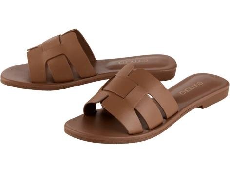 Ciabatte da donna in cuoio