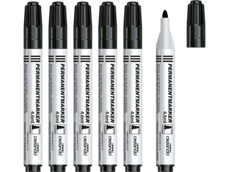 Marcatore indelebile, 6 pezzi