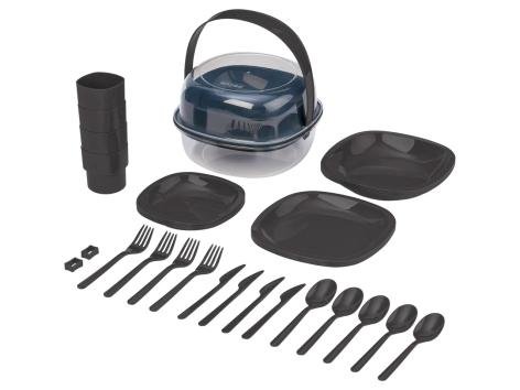 Set stoviglie da campeggio, 33 pezzi