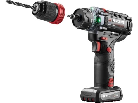 Set trapano avvitatore ricaricabile, 80 Nm