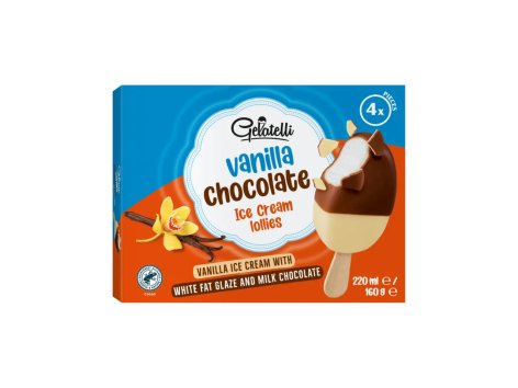 Stecco gelato vaniglia e cioccolato