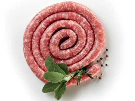 Salsiccia luganega di suino arrotolata