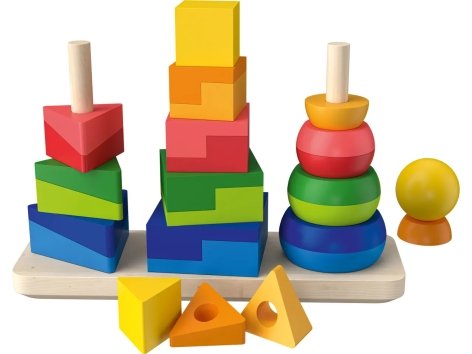 Gioco ad incastro in legno, tavola attività Montessori o puzzle