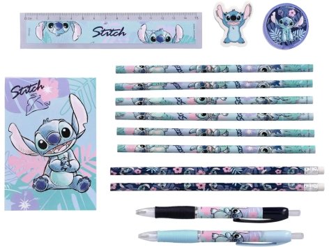 Articoli di cancelleria, 14 pezzi “Barbie, Frozen, Spiderman, Stitch, Super Mario”