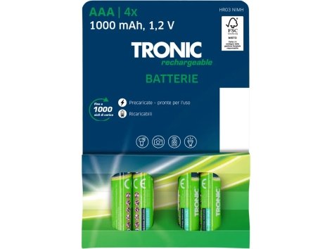 Batterie ricaricabili, 4 pezzi