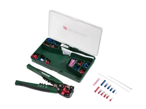 Set spelafili automatica e pinza crimpatrice, 231 pezzi