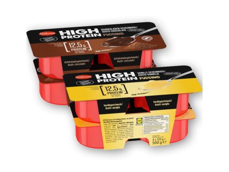 Budino al cioccolato o alla vaniglia proteico