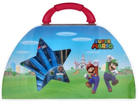 Valigetta per colorare per bambini, 51 pezzi "Frozen, Paw Patrol, Spiderman, Stitch, Super Mario"